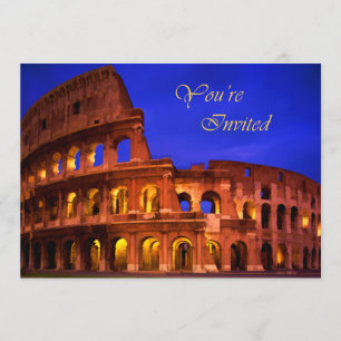 Rom Colosseum på natten Du är inbjuden Inbjudningar