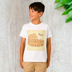 Rom Colosseum Sketch Boys T Shirt