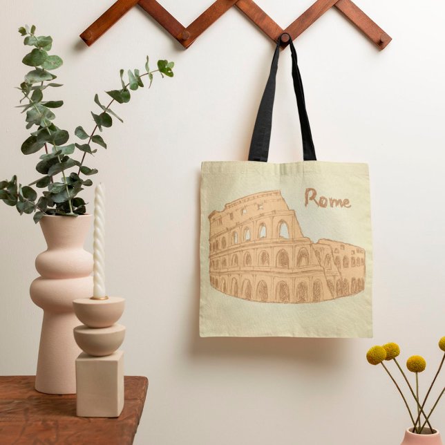 Rom Colosseum Sketch Tote Bag Tygkasse (Skapare uppladdad)