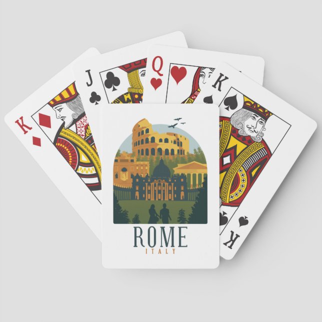 Rom Colosseum Vintage resor Art Casinokort (Baksidan)