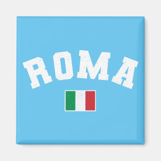 Rom Distress Athletic Typography w Italy Flagga Magnet