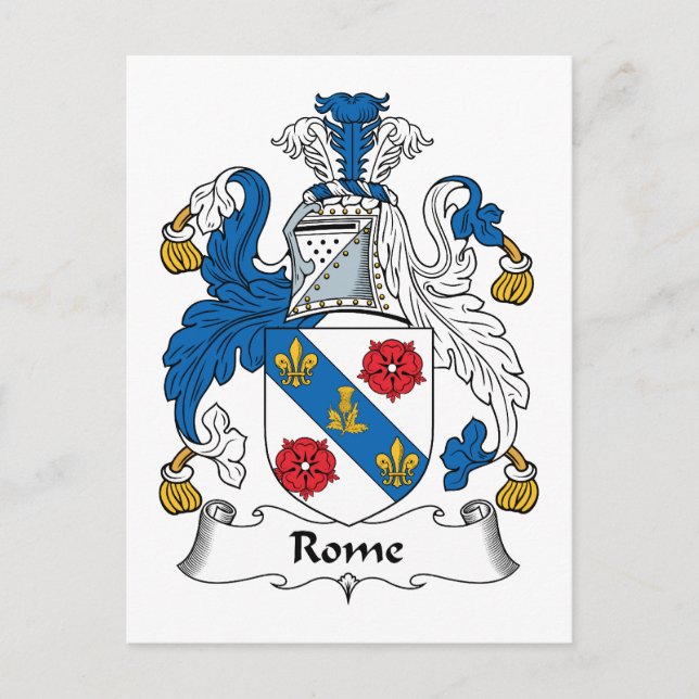 Rom Family Crest Vykort (Framsida)