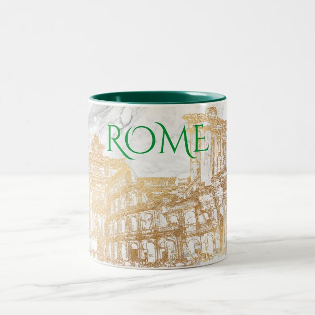 ROM, FAUX GULD+MARBLE RESELEKTROR Två-Tonad MUGG (Center)