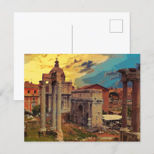 Rom Forum Romanum Architecture Italien #2 Vykort
