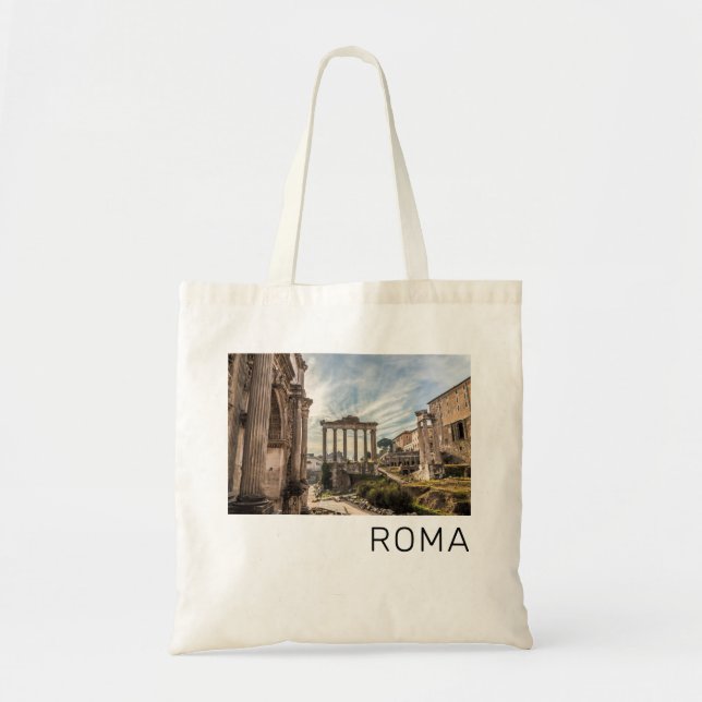 Rom Forum Romanum Italien Helgdag Souvenir Tygkasse (Framsidan)