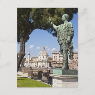Rom, Forum, staty of Cesar Vykort