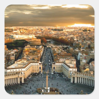 Rom Fyrkantigt Klistermärke