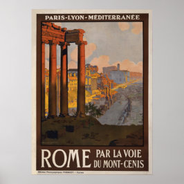 Rom genom Mont-Cenis Travel Poster