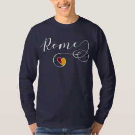 Rom Heart, Italien, Roman Flagga Tee