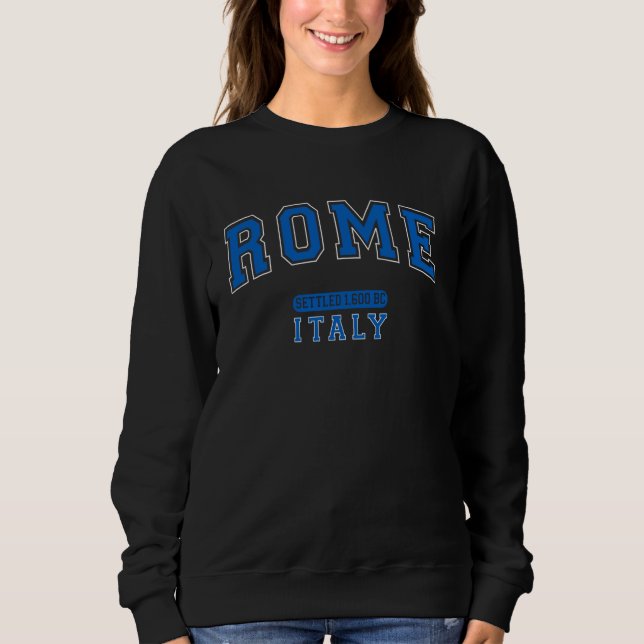 Rom Italien, 1 600 BC Varsity Arched Blue Le T Shirt (Framsida)