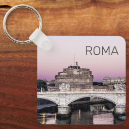 Rom Italien Castel Sant'Angelo Bridge Sunset Nyckelring