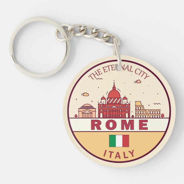 Rom Italien City Skyline Emblem (Framsidan)