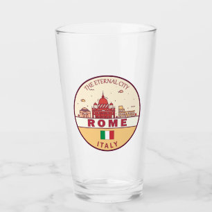 Rom Italien City Skyline Emblem Glaskopp