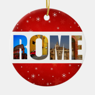Rom Italien City Travel Foton jul Julgransprydnad Keramik