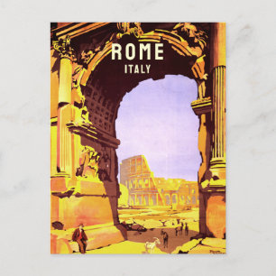 Rom Italien Coliseum Europe Vintage resor Vykort