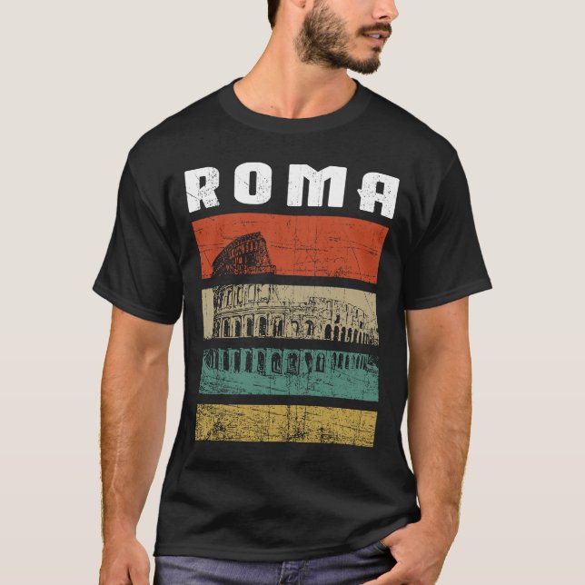 Rom Italien Colosseum Italy Souvenir Italien T Shirt (Framsida)