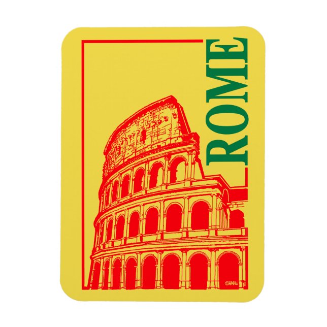 Rom, Italien Colosseum Magnet (Vertikal)