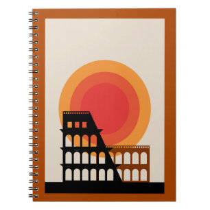 Rom, Italien Colosseum Postcard OBEHANDLAD Vintage Anteckningsbok
