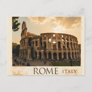 Rom Italien Colosseum Resa Konst Vintage Vykort