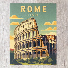 Rom Italien Colosseum Resa Konst Vintage Vykort