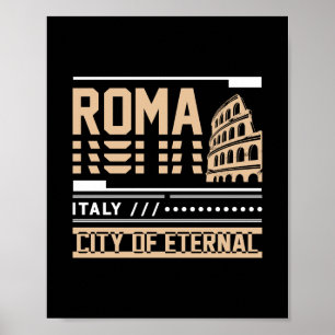Rom Italien Colosseum Retro Urban Resesign Poster