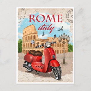 Rom Italien Colosseum Travel Art Vintage City Vykort