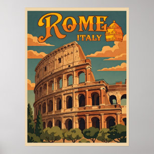 Rom Italien Colosseum Vintage Resa Poster