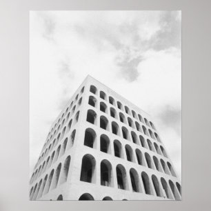 Rom Italien, EUR Palazzo del Lavoro Poster