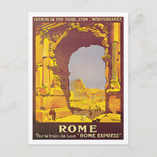 Rom Italien Express Travel Poster Art Vykort
