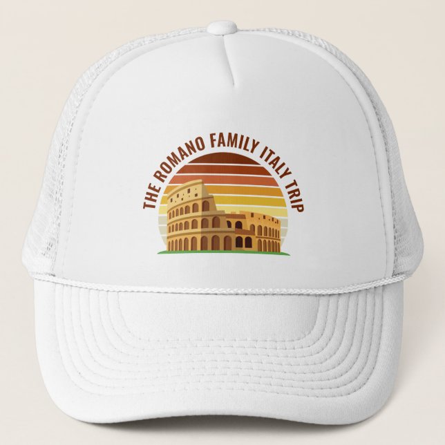Rom Italien Family Resa Coliseum Sunset Anpassning Keps (Framsida)