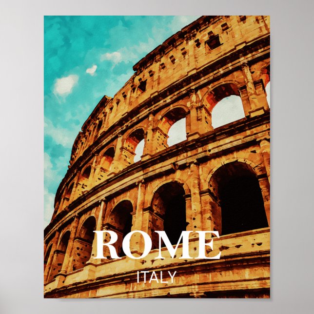 Rom, Italien Illustration Poster (Framsidan)