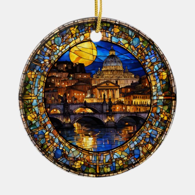 Rom Italien Julgransprydnad Keramik (Framsidan)
