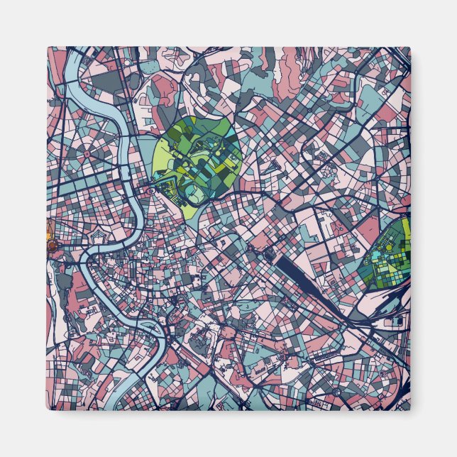 Rom Italien Karta Magnet (Framsidan)