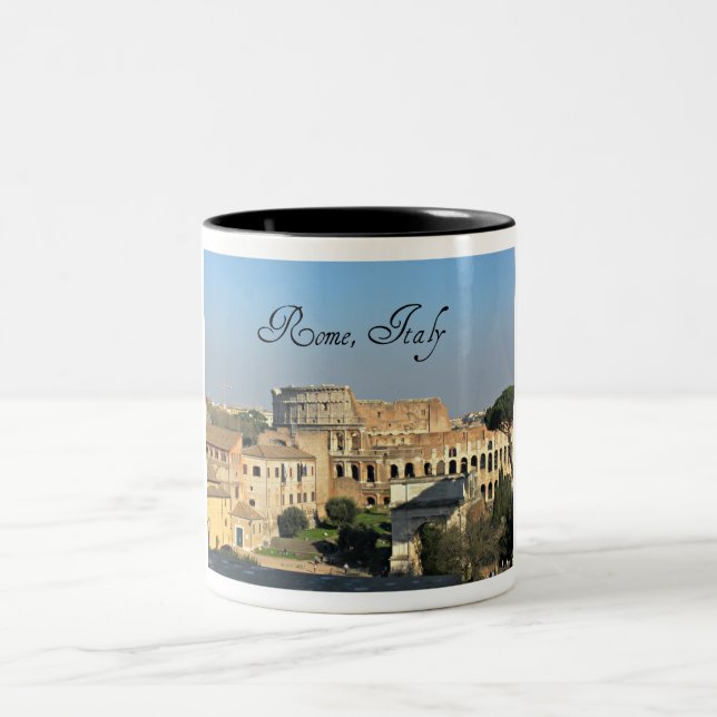 Rom, Italien - Kolosseum Två-Tonad Mugg (Center)