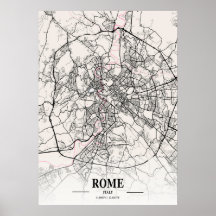Rom - Italien Neapolitan City Karta