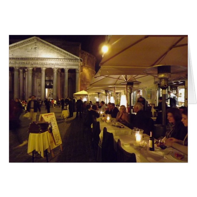 Rom, Italien på natten Hälsningskort (Framsidan Horizontal)