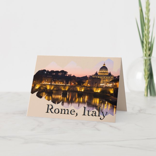 Rom, Italien: Romantiska staden i natt Kort (Framsida)