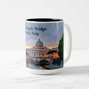 Rom, Italien - Sankta Ängelsbron, Två-Tonad Mugg