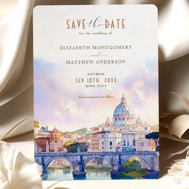 Rom Italien Save Date St. Peter's Basilica Inbjudningar (Skapare uppladdad)