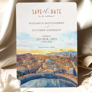 Rom Italien Save Date St. Peter's Basilica Inbjudningar