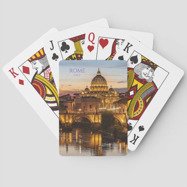 Rom Italien Scenia Magnet Travel Souvenir Gift Casinokort (Baksidan)