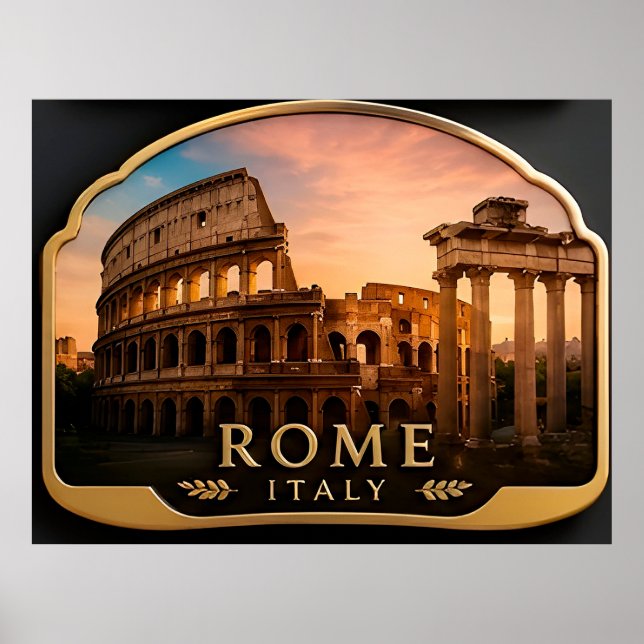 ✈️ Rom Italien Semesterpresent För Besökare ✈️ Poster (Framsidan)