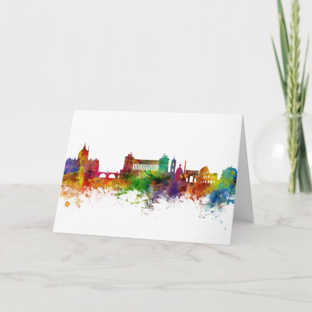 Rom Italien Skyline Kort (Framsida)