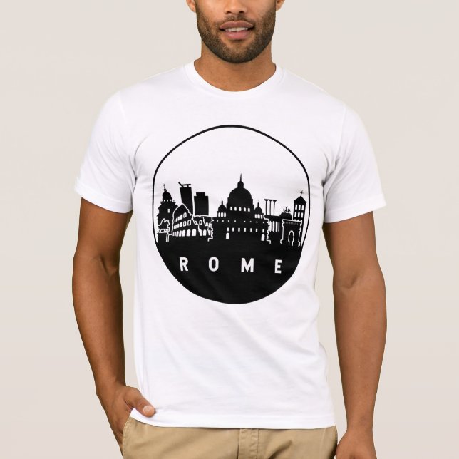 Rom Italien Skyline T Shirt (Framsida)