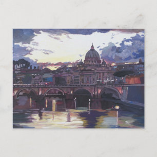 Rom Italien Spectacular Sunset over Vatican Vykort