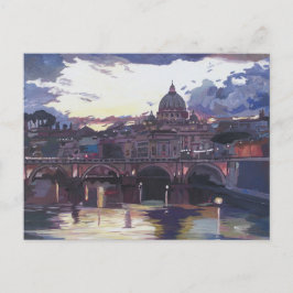 Rom Italien Spectacular Sunset over Vatican Vykort