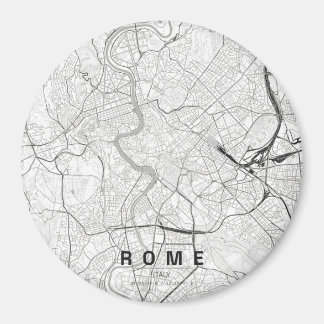 Rom Italien Stadskarta Minimalistisk Design Magnet