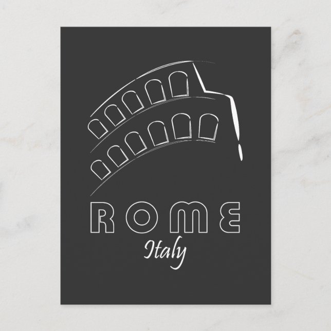 Rom Italien Stadsskylt Vykort (Framsida)