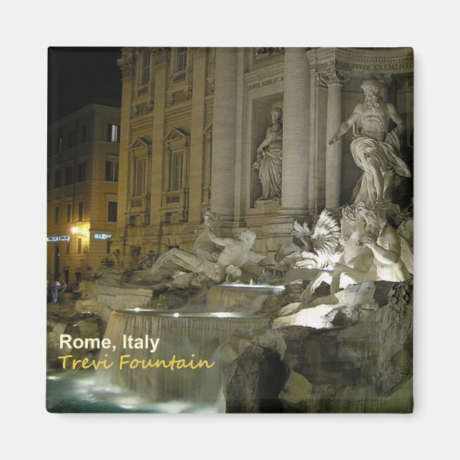 Rom Italien Trevi Fontän Travel Photo Magnet (Framsidan)