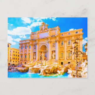 Rom, Italien - Trevi Fontän Vykort